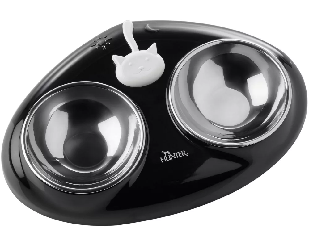 Hunter Melamin-Futterbar Moulins, 2 x 150 ml, Schwarz