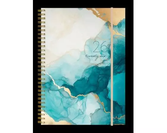 Simplex Wochenagenda Harmony Marble 14.8 x 21 cm, 2026, Mehrfarbig