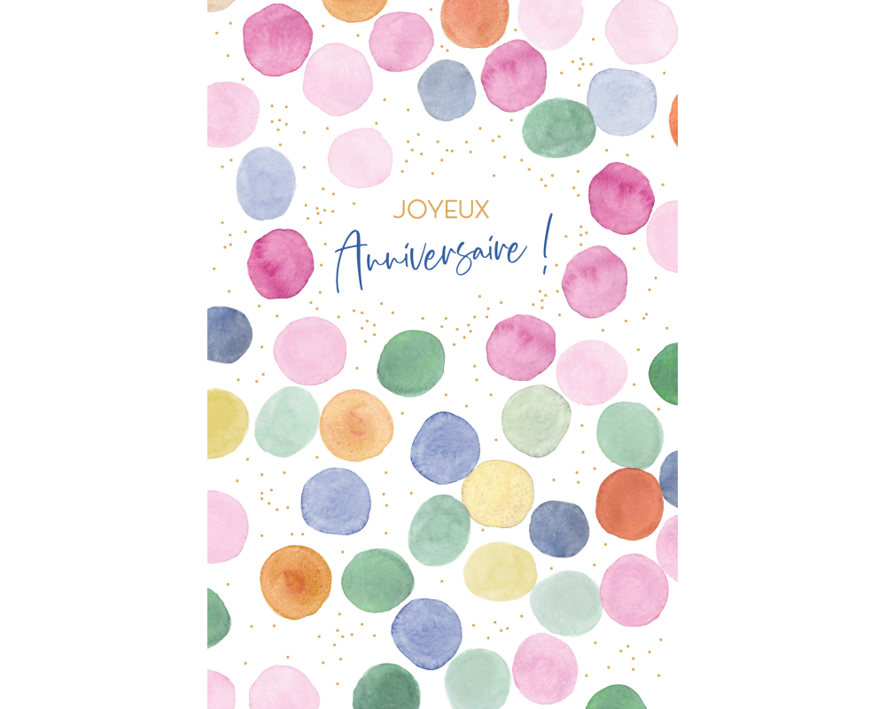 ABC Geburtstagskarte FR B6 53084 Konfetti