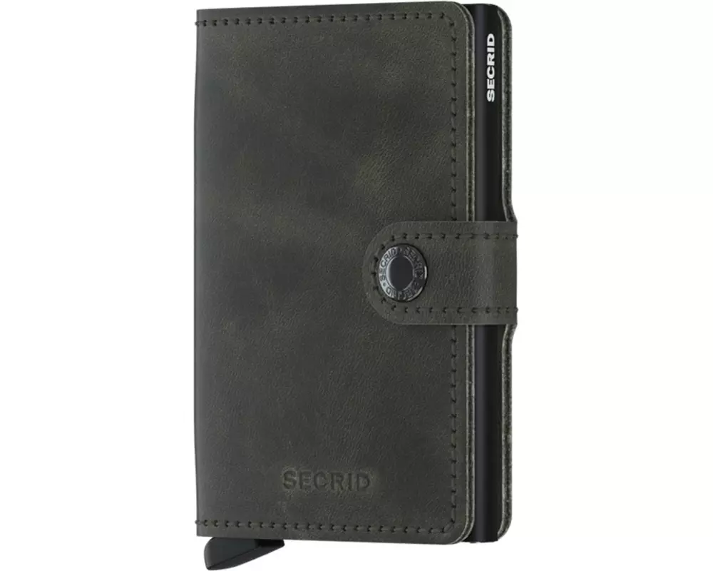SECRID Portemonnaie Miniwallet Vintage Olive Black