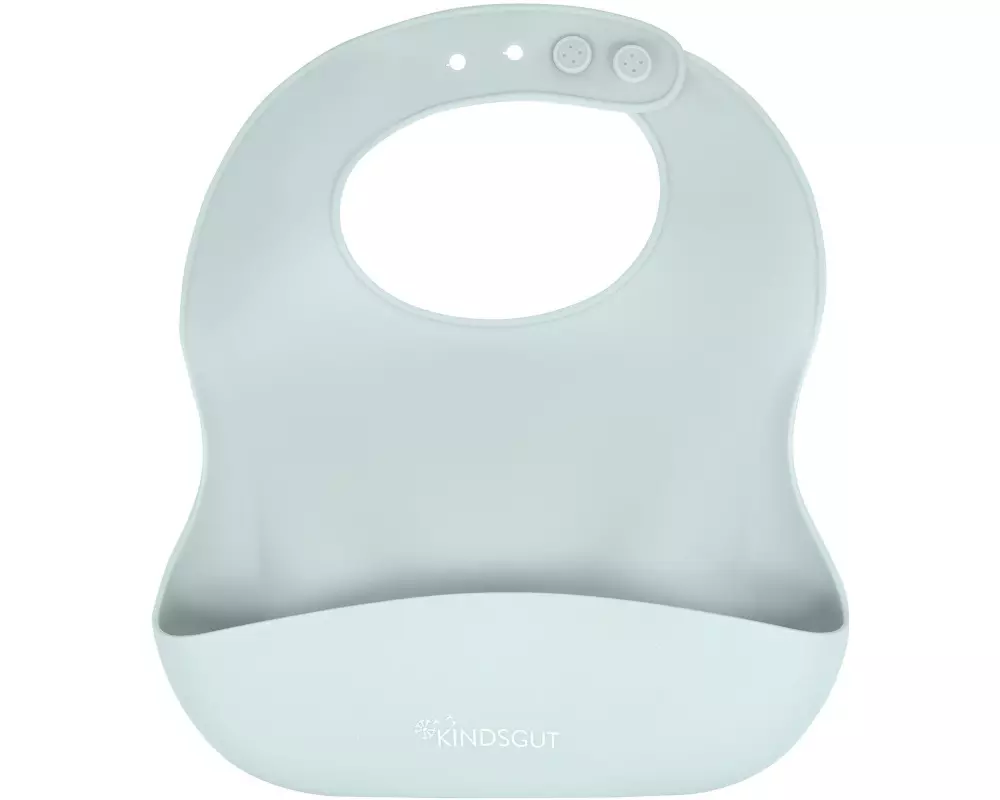 Kindsgut Lätzchen Silikon Aquamarin 25 x 23 cm