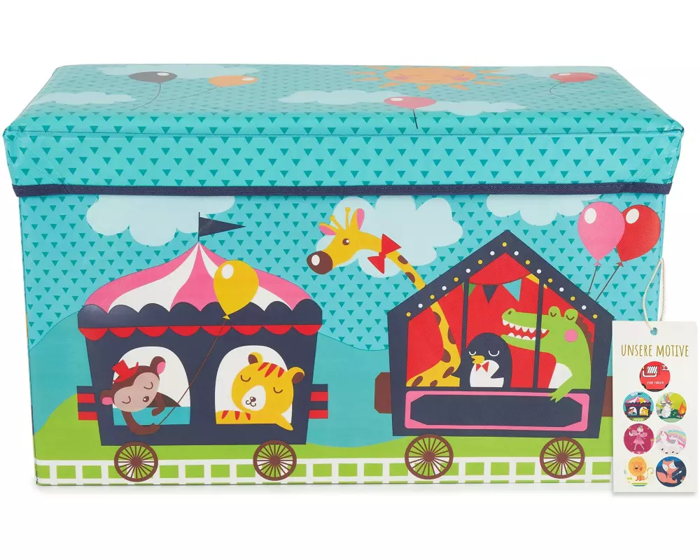 bieco 2in1 Aufbewahrungsbox und Bank Zirkus