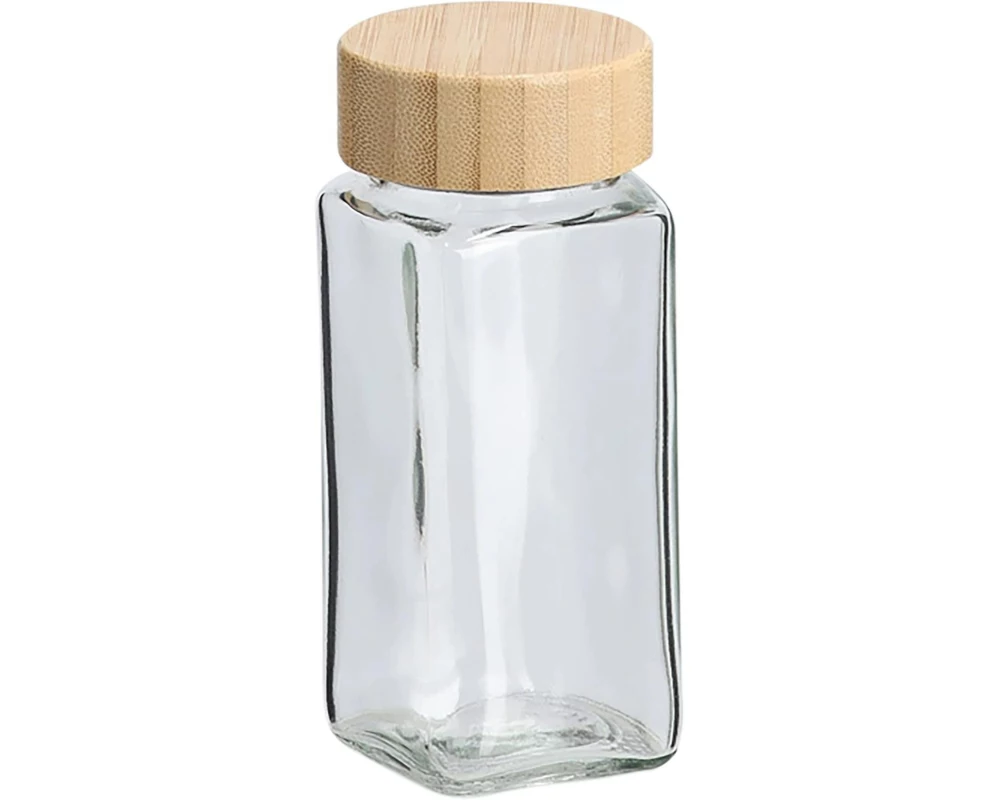 Zeller Present Gewürzglas 120 ml Glas Bambus ø 4.5 x 10.5 cm