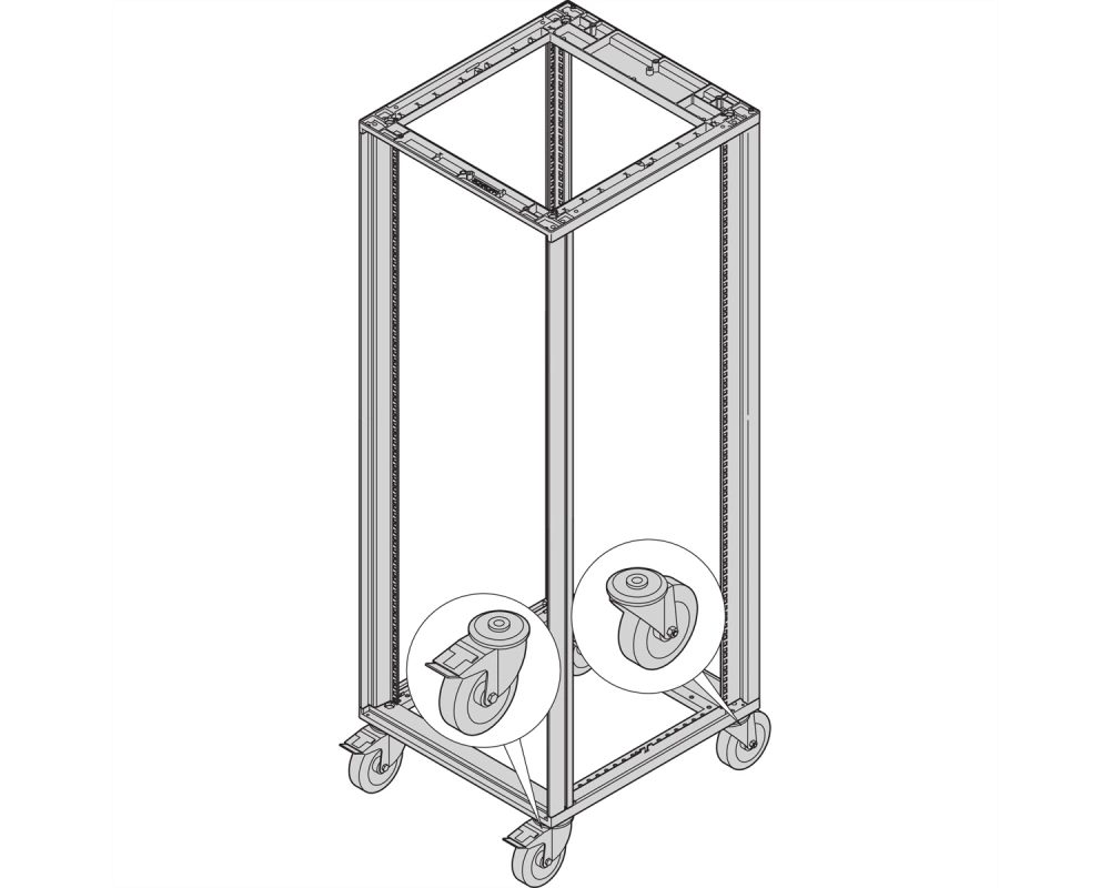 SCHROFF Lenkrollen - LENKROLLEN SET 400KG 125D 4X