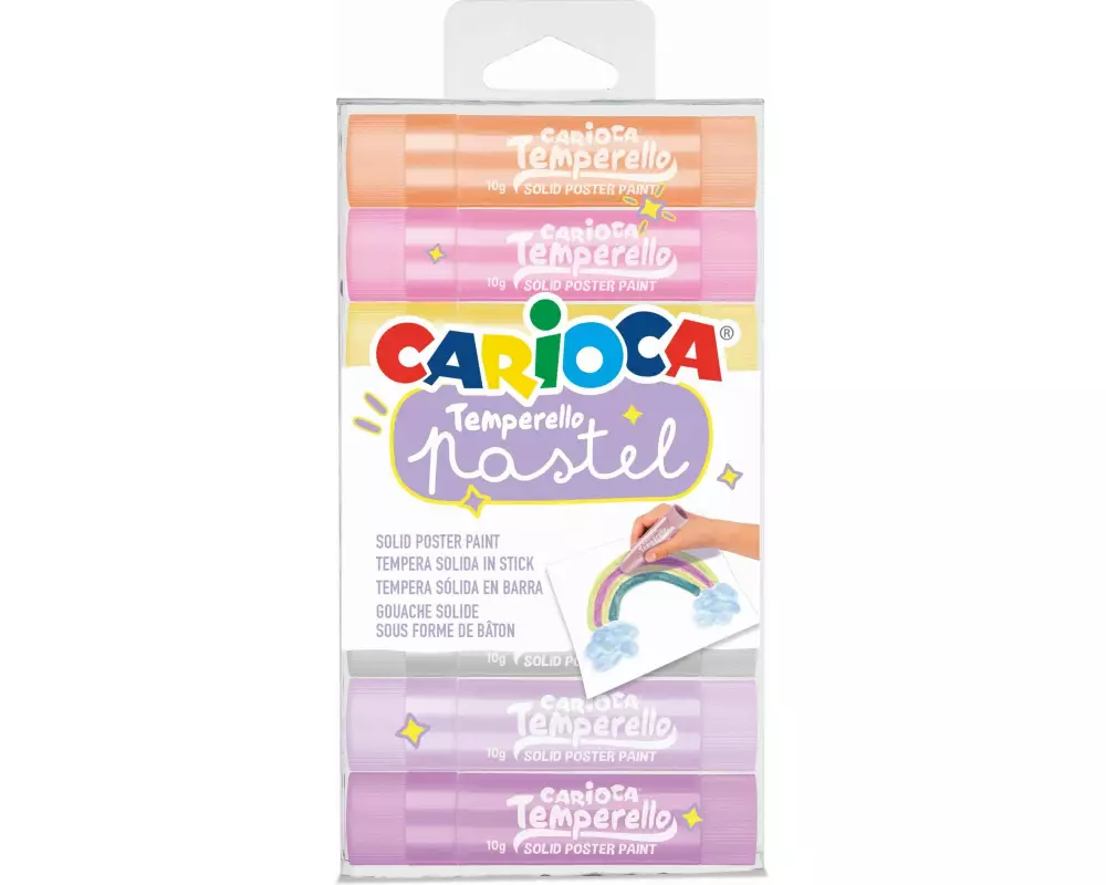 Carioca Posterfarbe Temperello Pastell 8 Stück, mehrfarbig