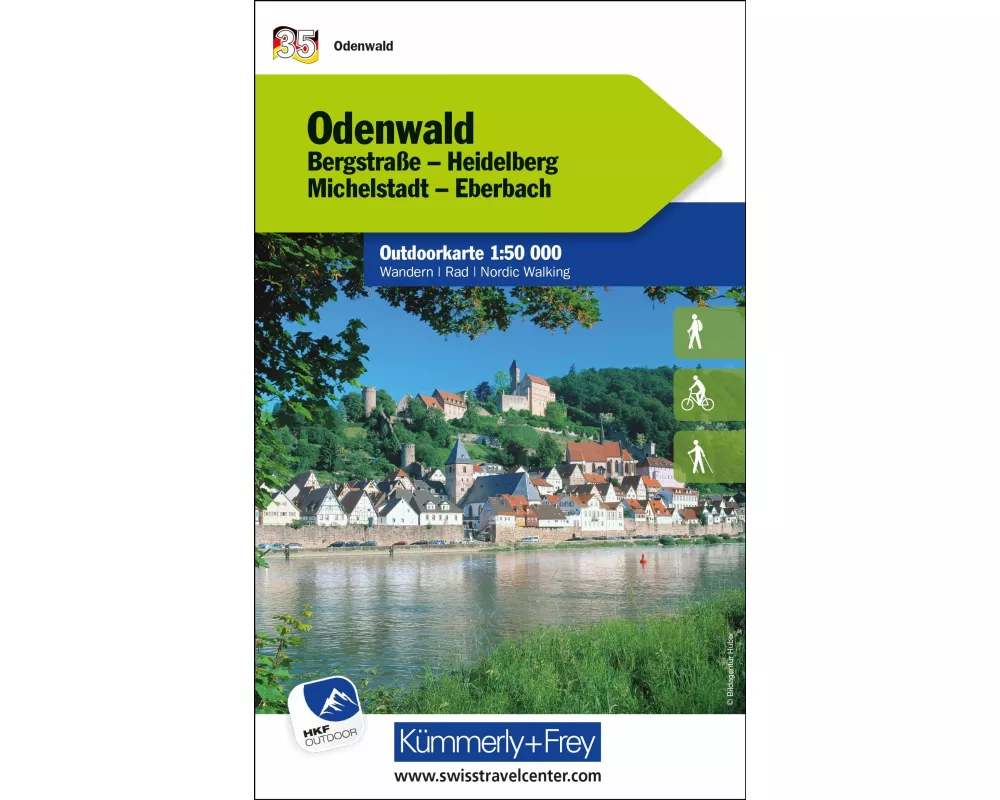 Kümmerly+Frey Outdoorkarte Deutschland 35 Odenwald 1:50.000