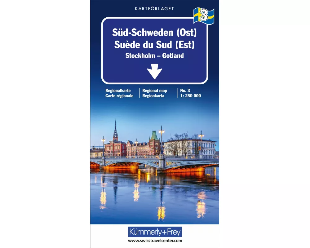 Kümmerly+Frey Regional-Strassenkarte 3 Süd-Schweden (Ost) 1:250.000