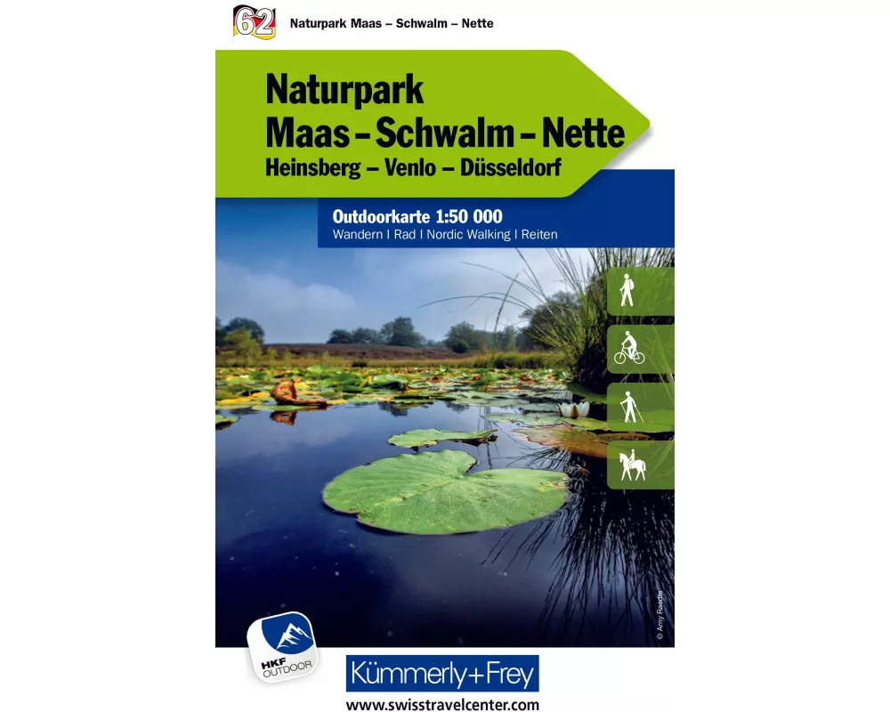 Kümmerly+Frey Outdoorkarte Deutschland 62 Naturpark Maas, Schwalm, Nette, 1:50.000