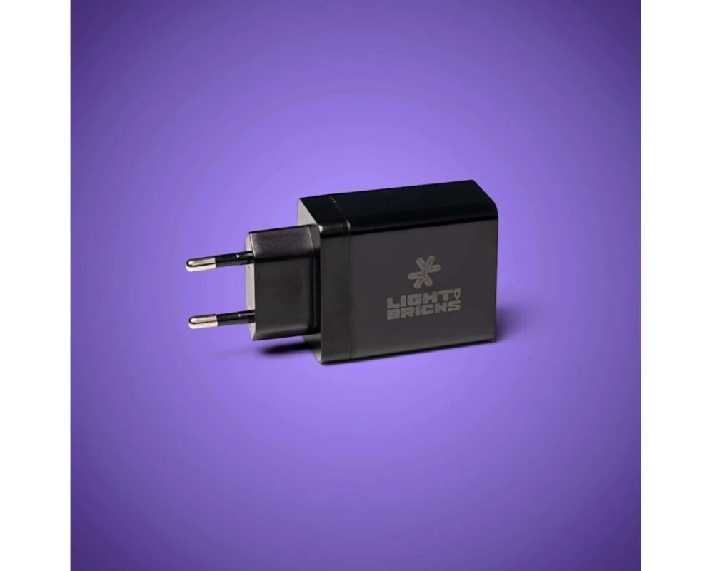 Light My Bricks 2.0 USB Steckdosen-Adapter 2-polig 2x USB-A 2x USB-C