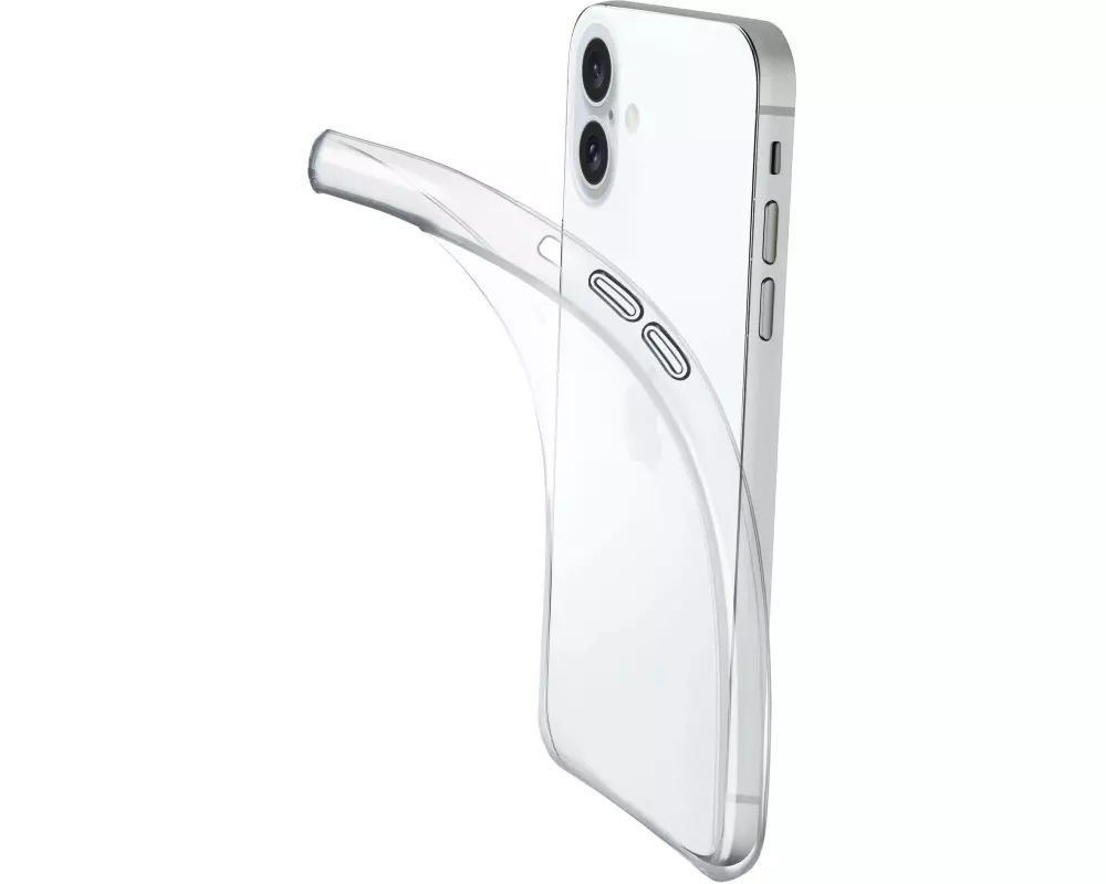 Cellular Line Back Cover Rubber Case iPhone 16 Clear