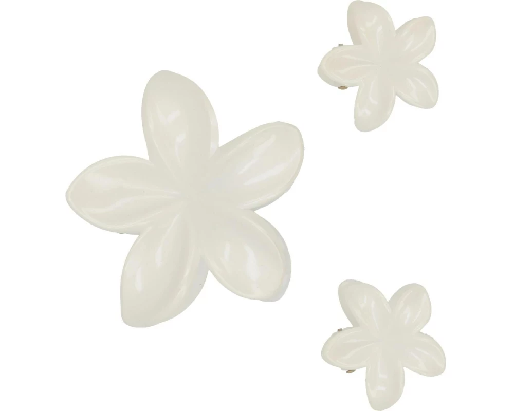 Trisa Accessoires Hawaii Klemmen, in schlichtem Weiss