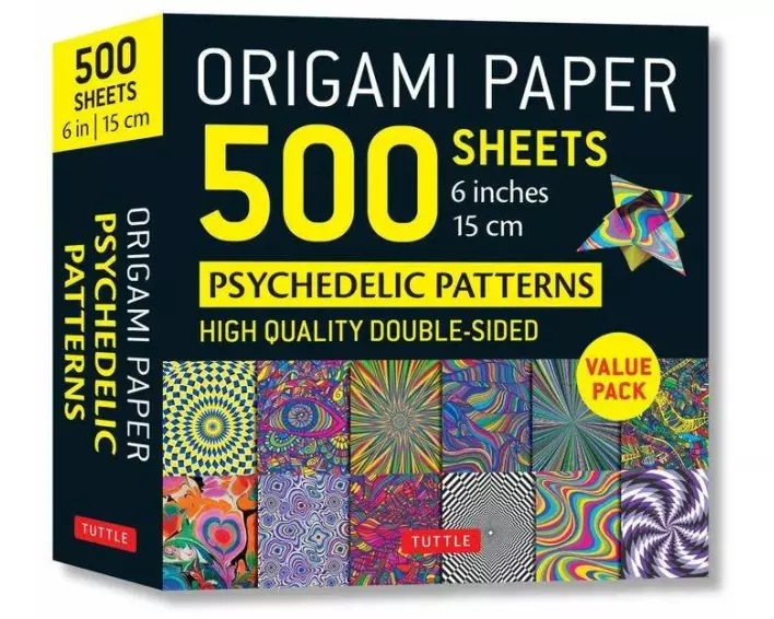 Origami Paper 500 sheets Psychedelic Patterns 6" (15 cm)