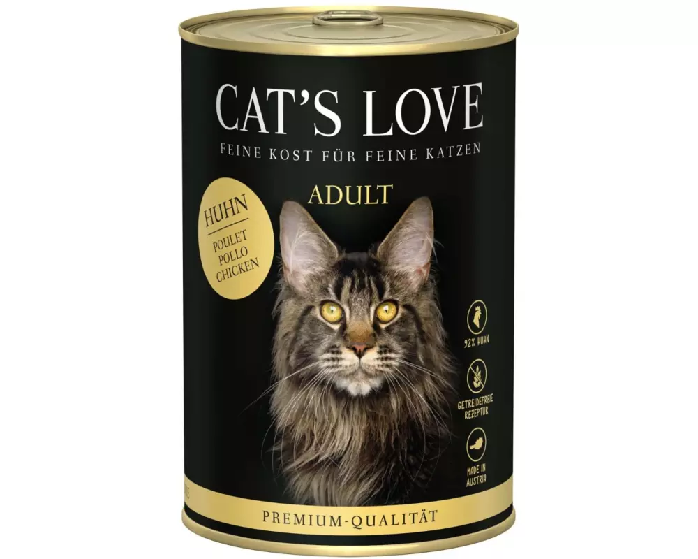 Cat's Love Nassfutter Adult Huhn Pur, 400 g