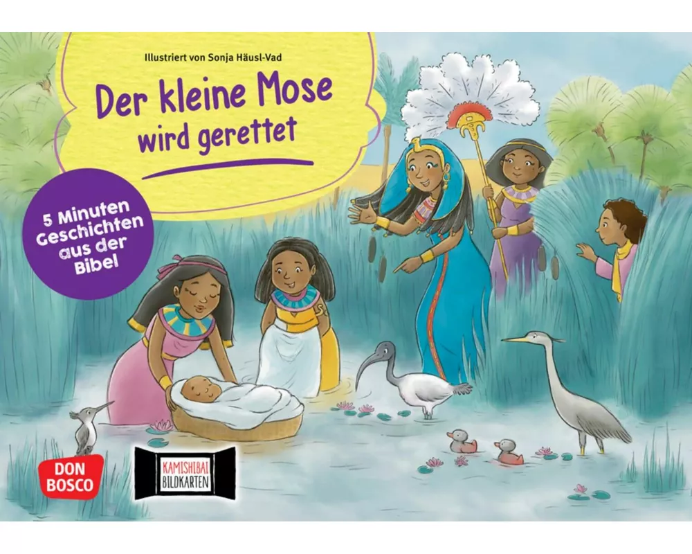 Der kleine Mose wird gerettet. Kamishibai Bildkartenset