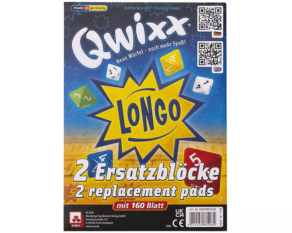 Qwixx Longo - Zusatzblöcke 2x80 Blatt (mult)