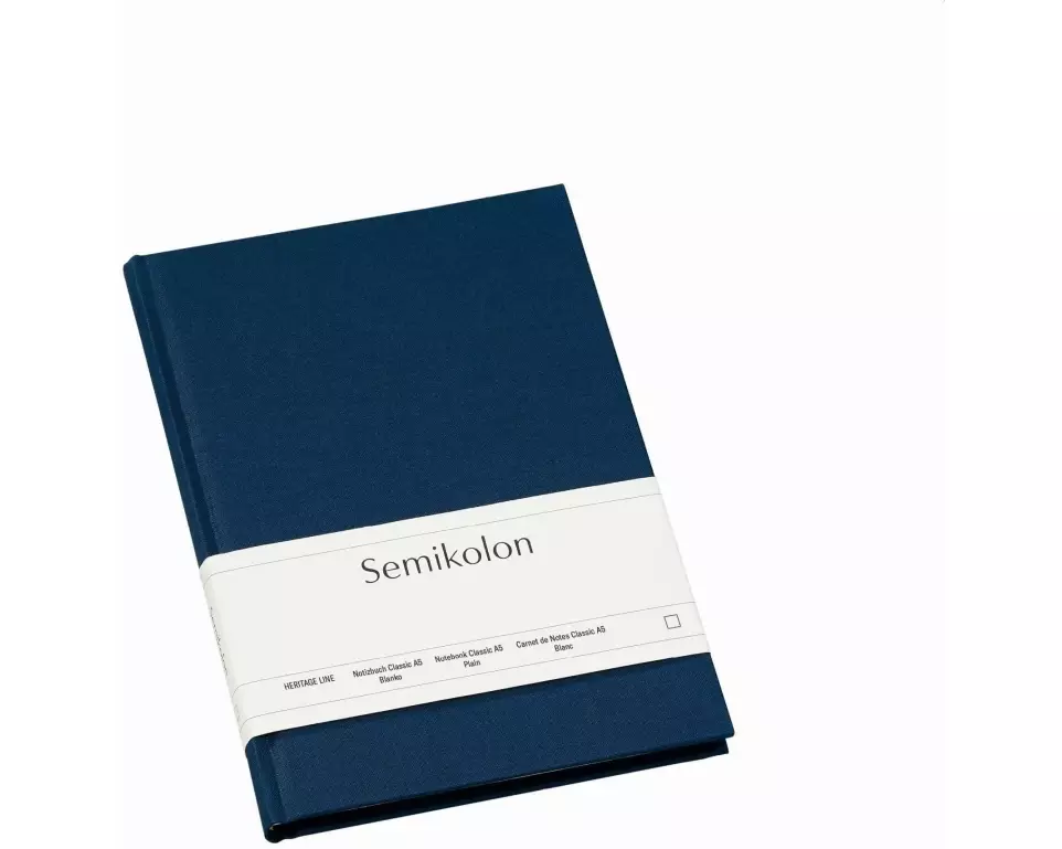 Notizbuch Classic A5 blanko marine
