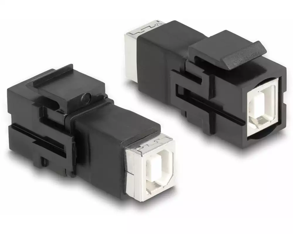 Delock Keystone-Modul USB 2.0, B – B, (f-f) Schwarz