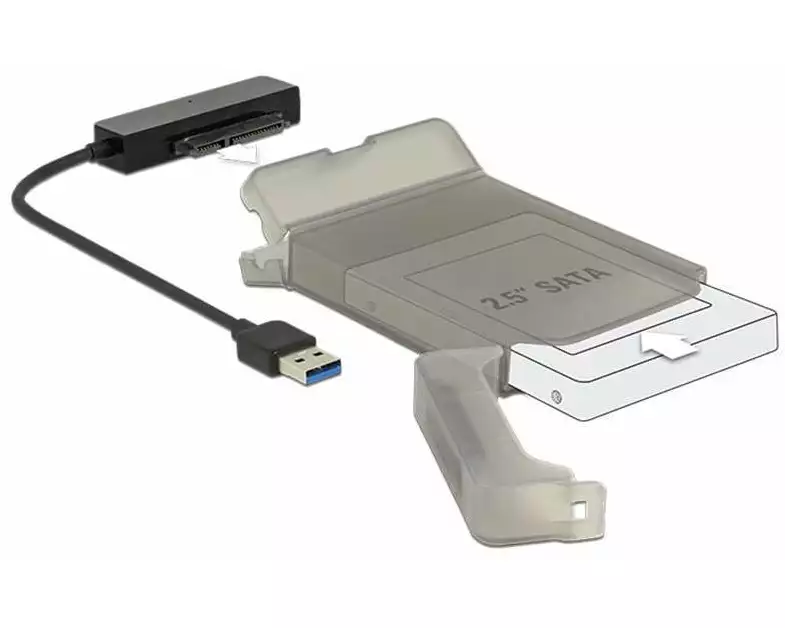 Delock Adapterkabel USB 3.0 Typ-A - SATA 22-Pin mit Schutzhülle