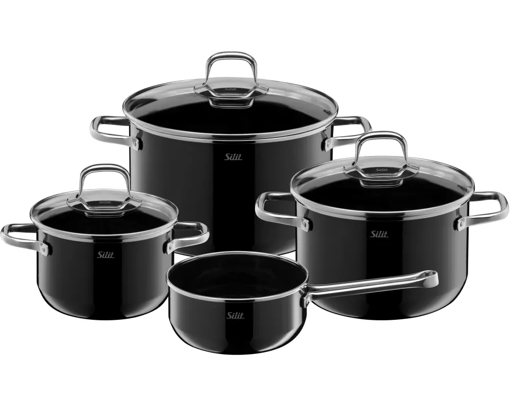 Silit Kochtopf-Set Elegance 4-teilig, Schwarz