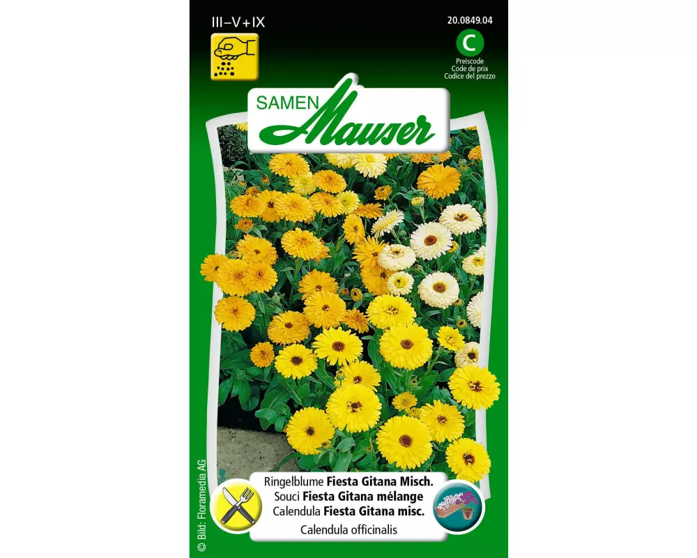 Samen Mauser Essbare Blüten Ringelblume Gitana Fiesta Misch.