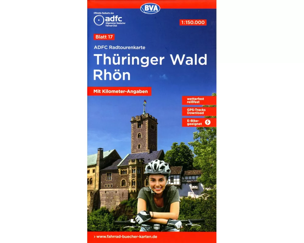 BVA ADFC Radtourenkarte Thüringer Wald Rhön 1:150.000