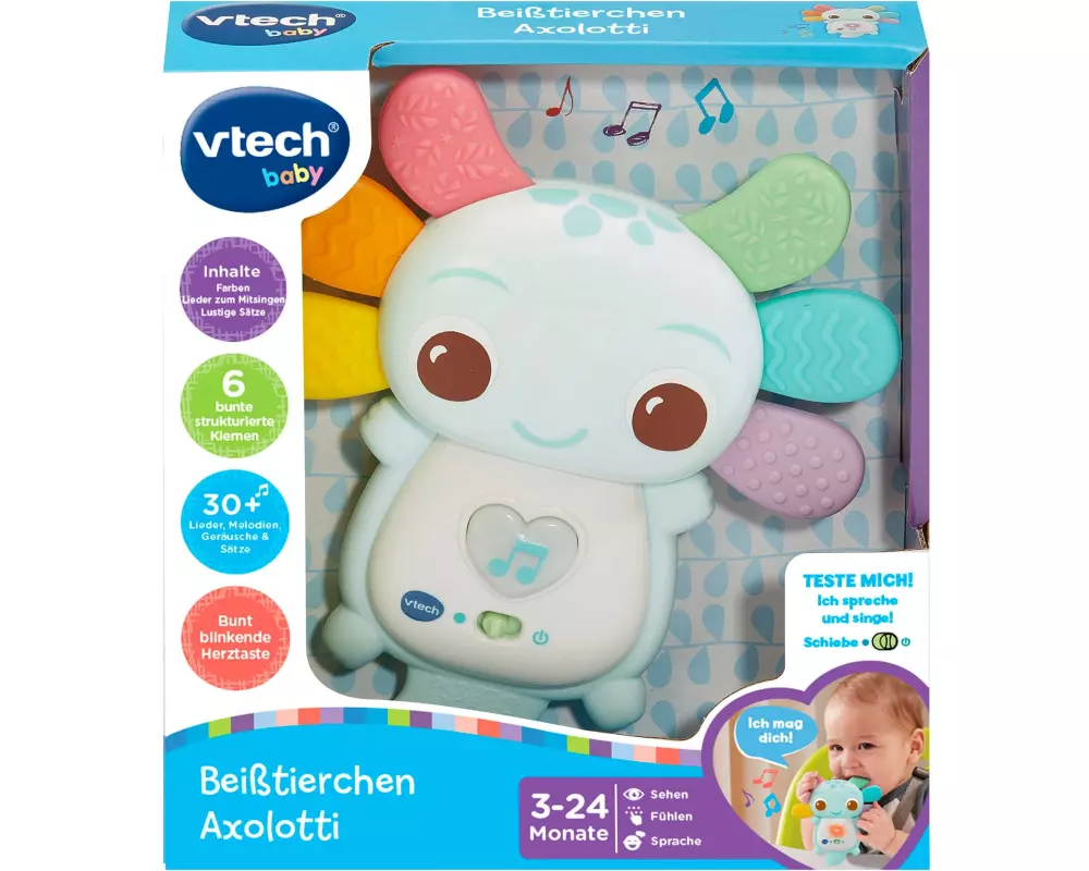 Vtech Beisstierchen Axolotti Silikon, Licht, Sound