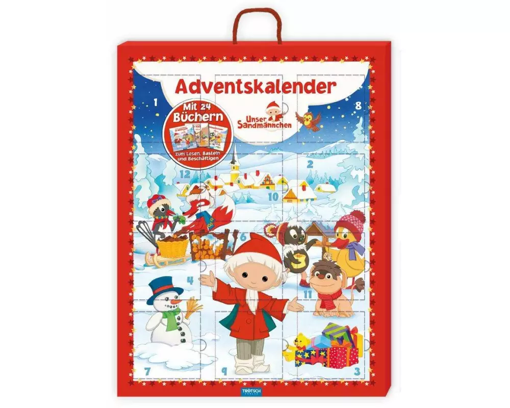 Trötsch Unser Sandmännchen und seine Freunde Adventskalender mit 24 Minibüchern
