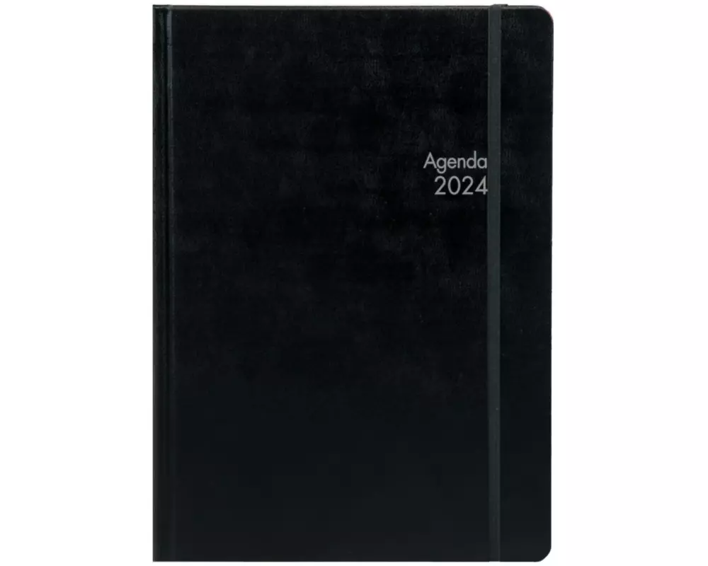 Simplex Tagesagenda Simply black A5, 2024, Schwarz