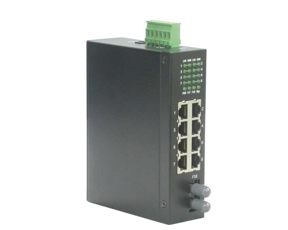 ROLINE Industrie Switch 7x RJ-45, 1x ST, unmanaged