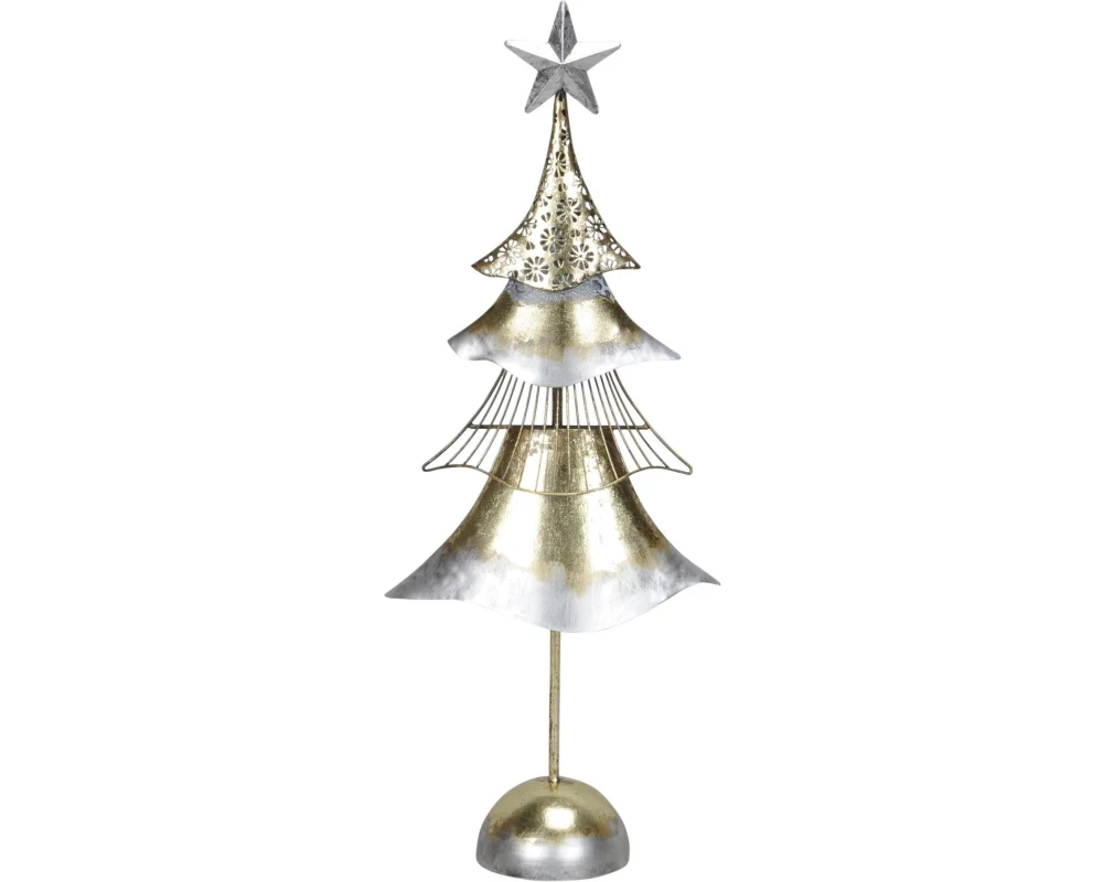 COCON Dekofigur Tannenbaum, Gold-Silber