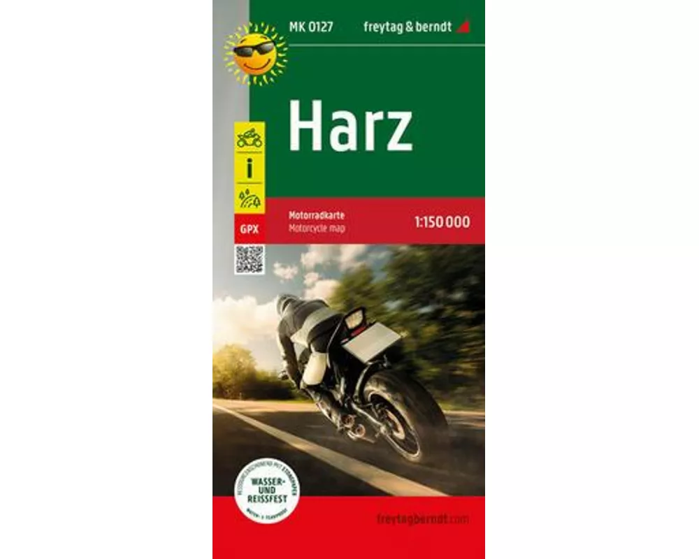 freytag & berndt Motorradkarte Harz 1:150.000