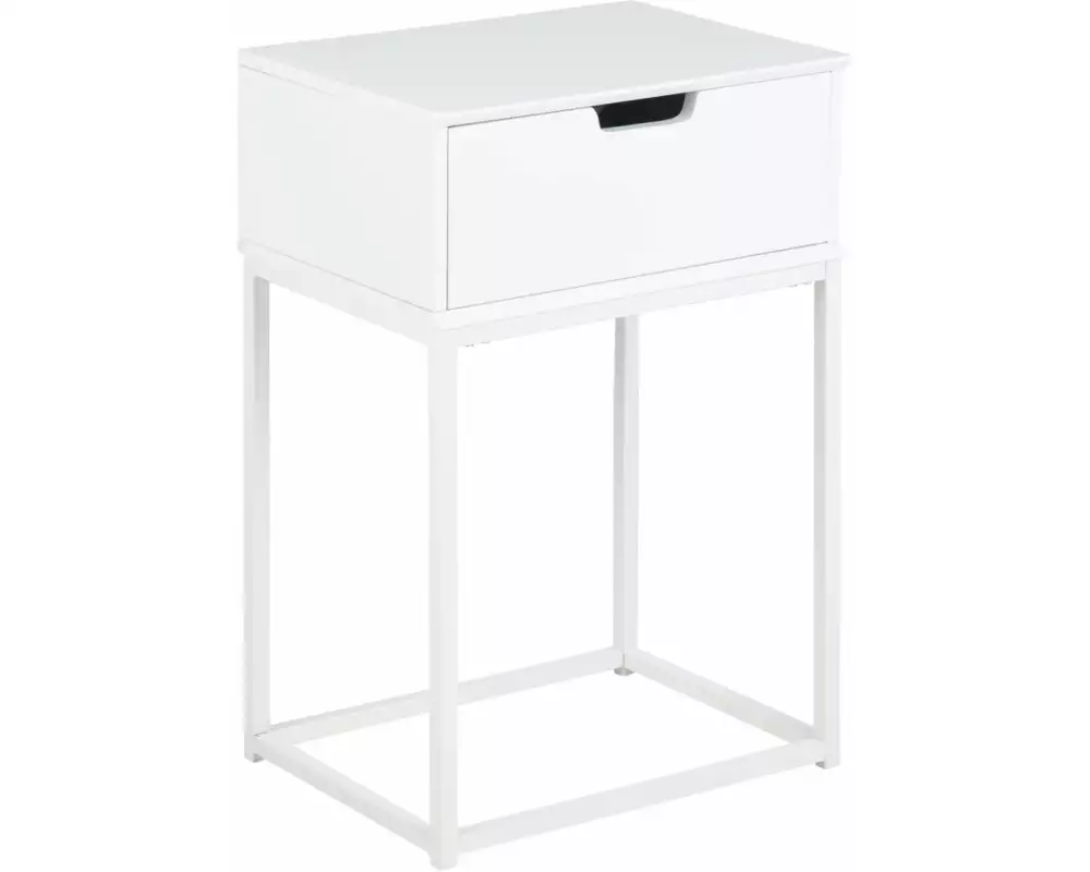 AC Design Nachttisch Mitra 40 x 30 x 61,5 cm, Weiss