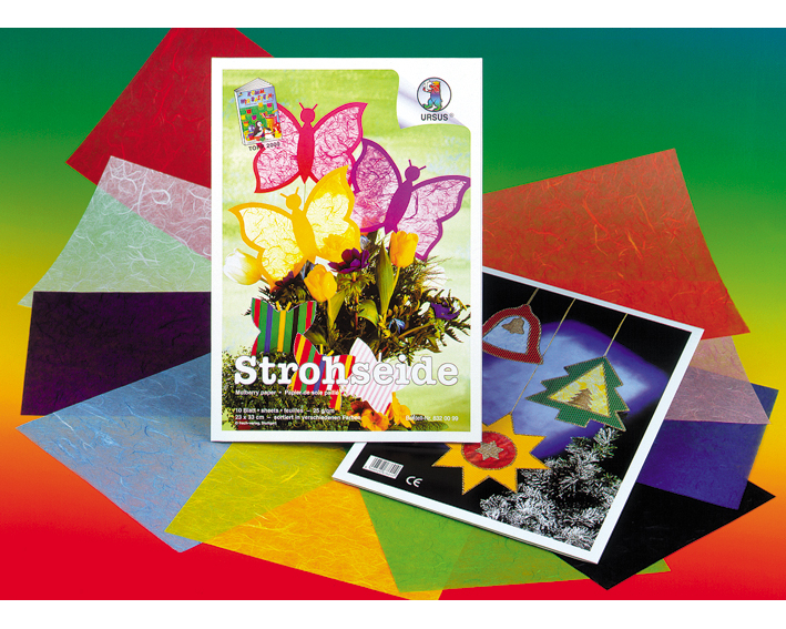 URSUS Strohseide 8320099 23x33cm farbig ass.