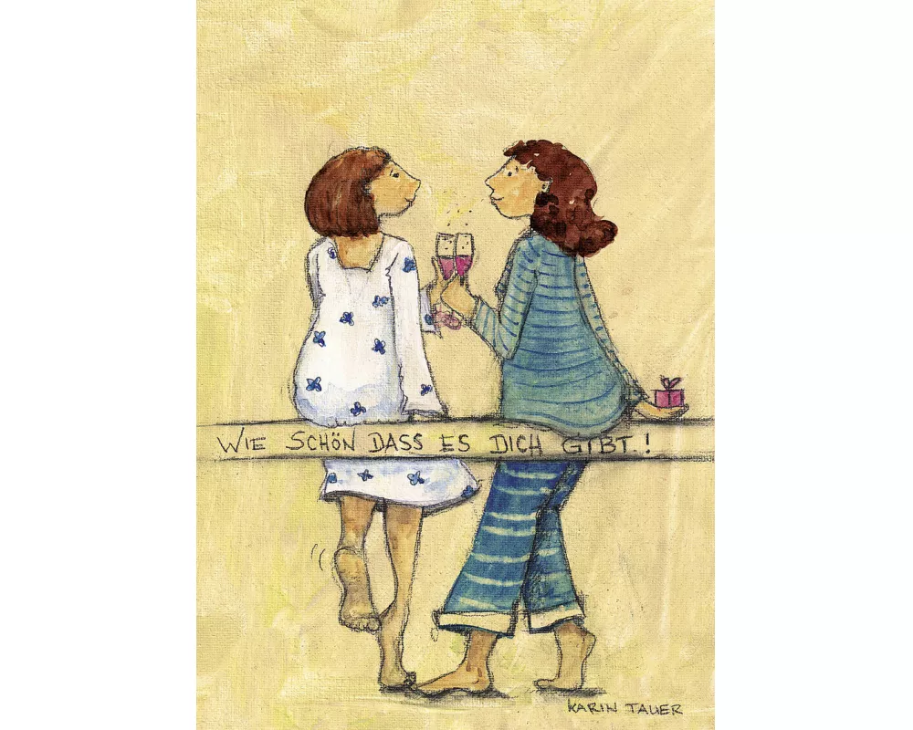Postkarte. Glücksbotschaften / Schön, dass es dich gibt / Hoch