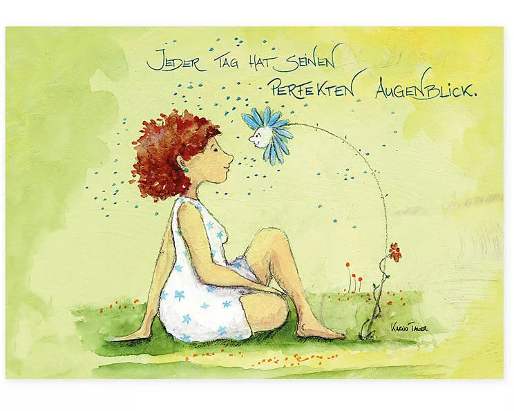 Postkarte. Glücksbotschaften / Perfekter Augenblick / Quer