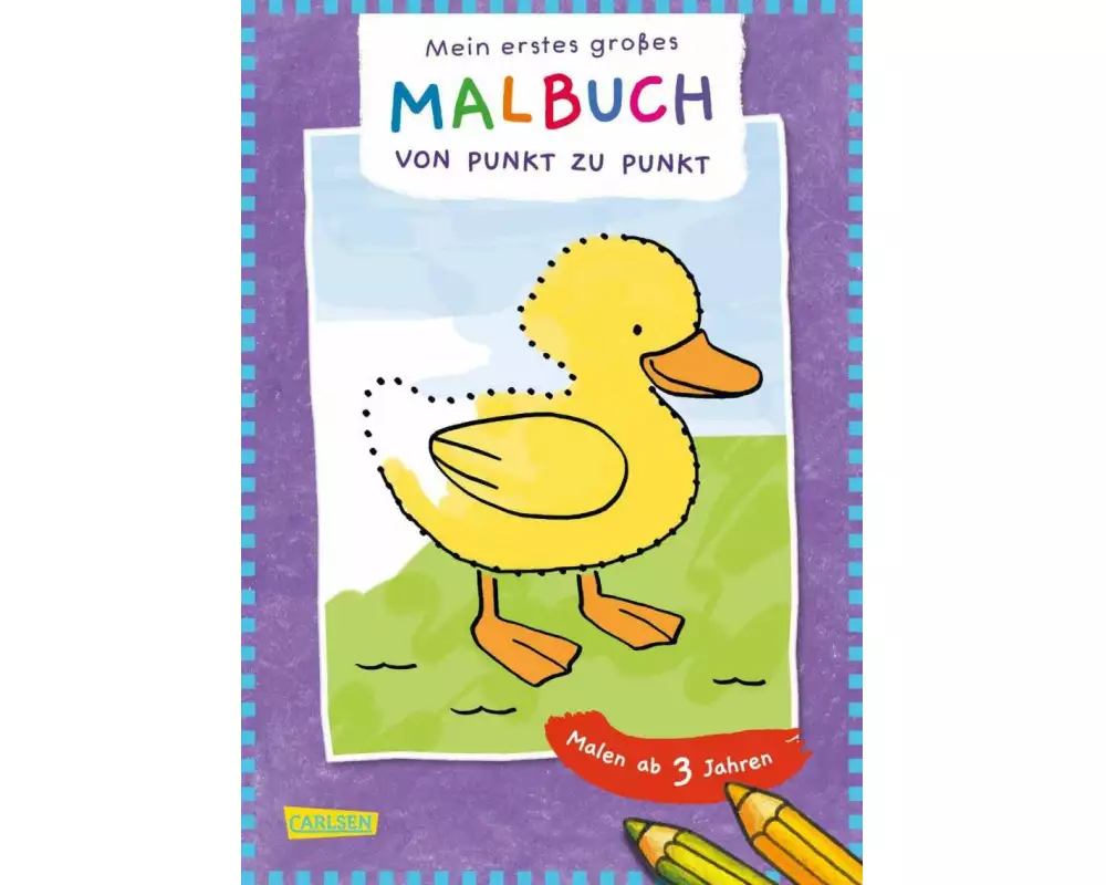 Ausmalbilder für Kita-Kinder: Mein erstes großes Malbuch: Punkt zu Punkt
