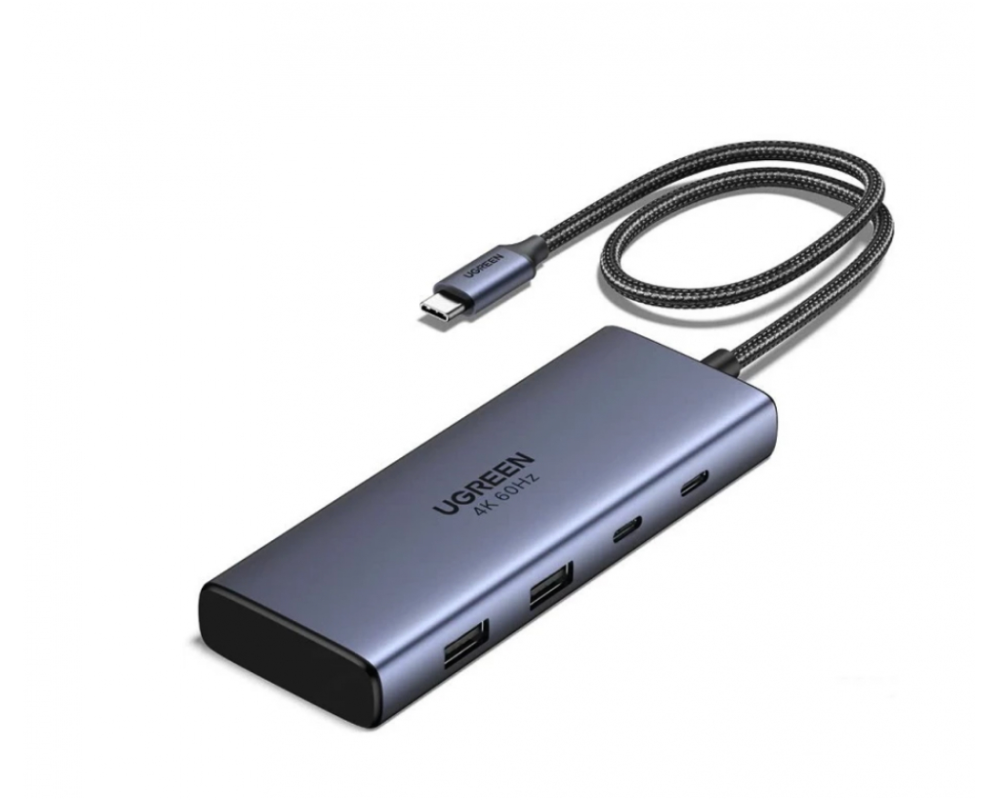 UGREEN 7-in-1 USB-C Hub 45379 10Gbps 4k60Hz, 100W, Gray