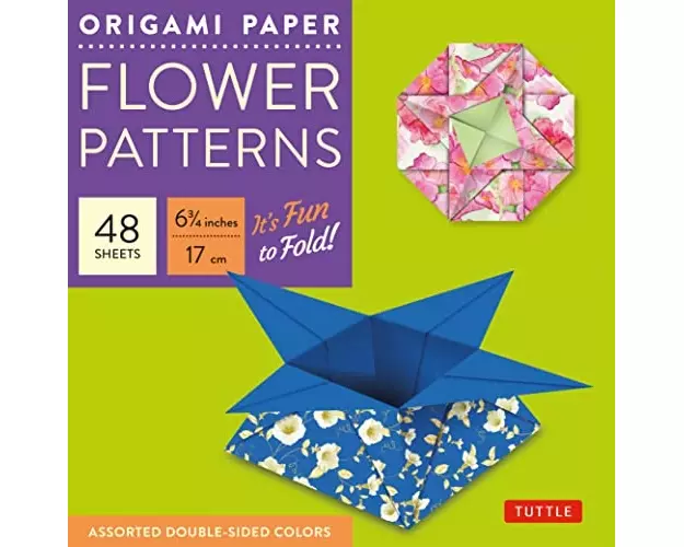 Origami Paper 6 3/4" (17 cm) Flower Patterns 48 Sheets