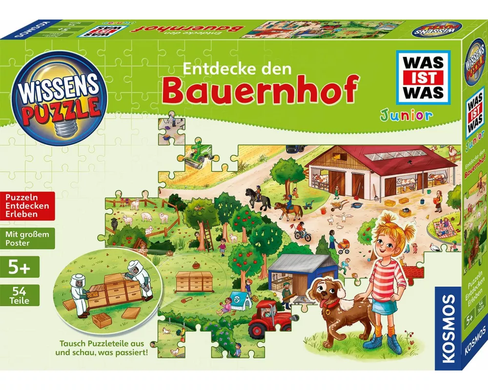 Wissenspuzzle WAS IST WAS Junior Entdecke den Bauernhof