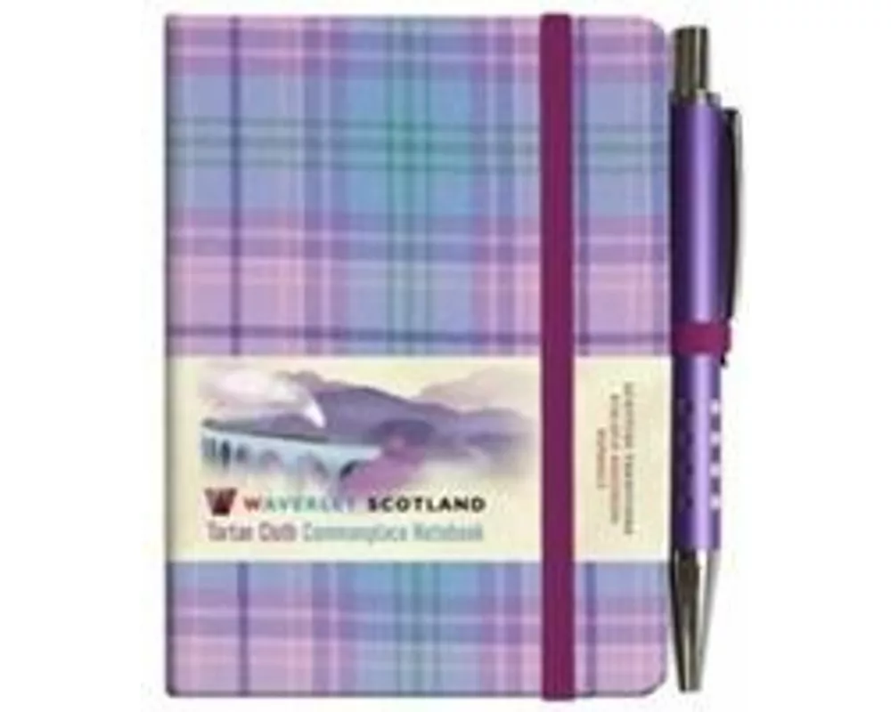 Waverley S.T. (S): Romance Mini with Pen Pocket Genuine Tartan Cloth Commonplace Notebook