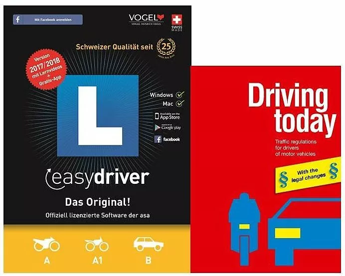 easydriver. Version 2018. Kategorie A und B. CD-ROM mit Theoriebuch Englisch