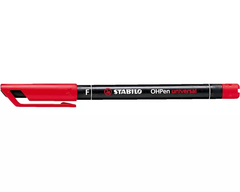 STABILO Folienstift OHPen universal F permanent 10 Stück, Rot