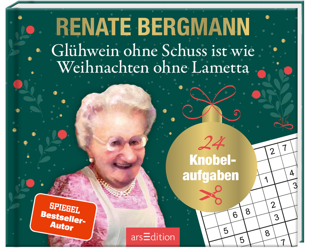 ARS EDITION Adventskalender 15.3x12.6cm 136202 24 Knobelaufgaben