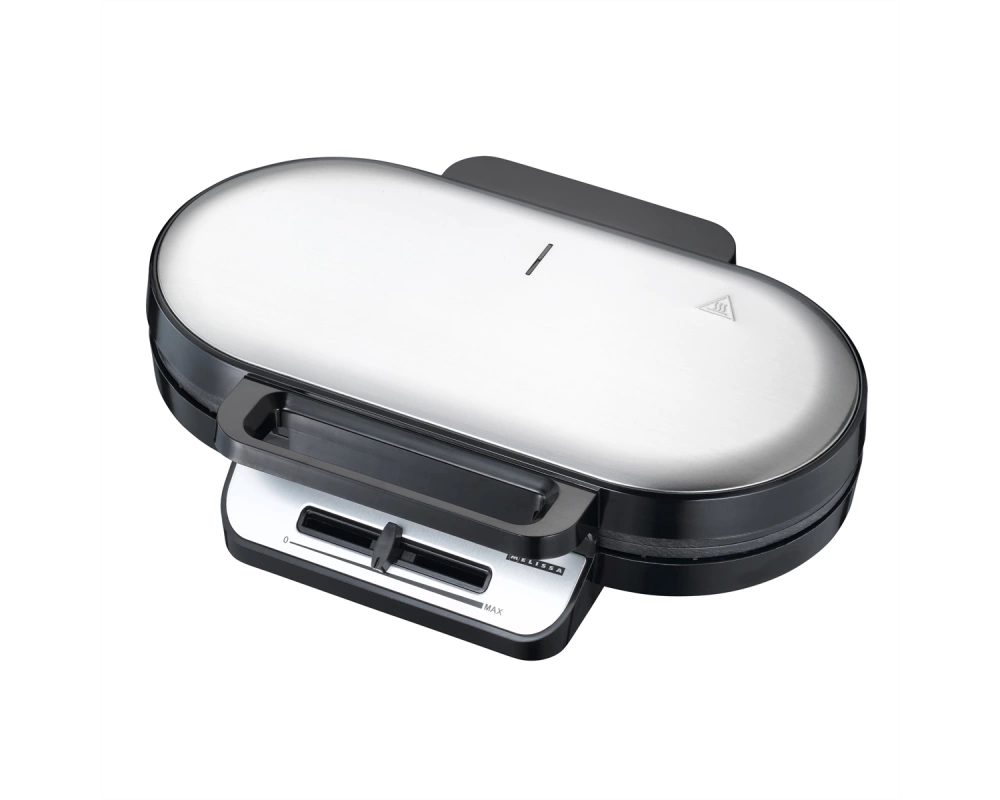Melissa Waffeleisen 16250087, Doppel-Waffeleisen, schwarz/ss, 1200W