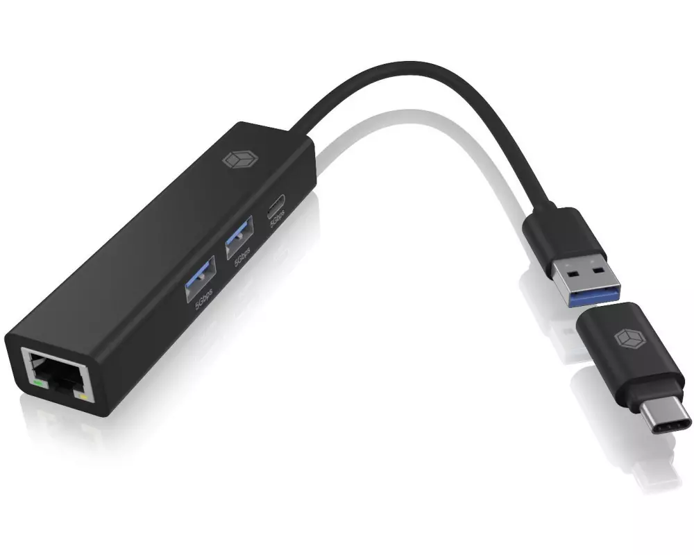 ICY BOX USB-Hub IB-HUB1439-LAN