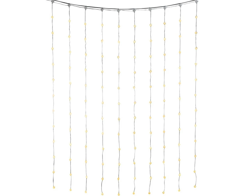 Konstsmide LED Lichtervorhang mit 120 Schneebälle USB, IP20