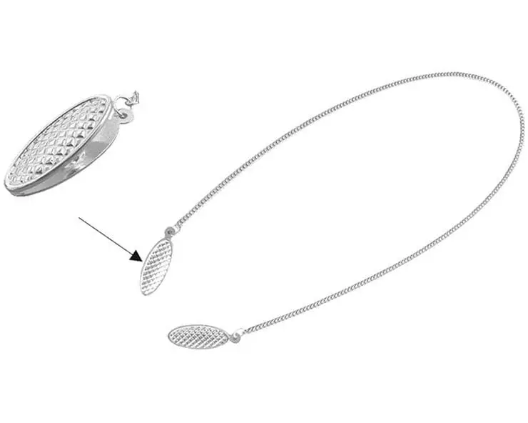 Sundo Serviettenkette silber mit Clips Länge 53 cm