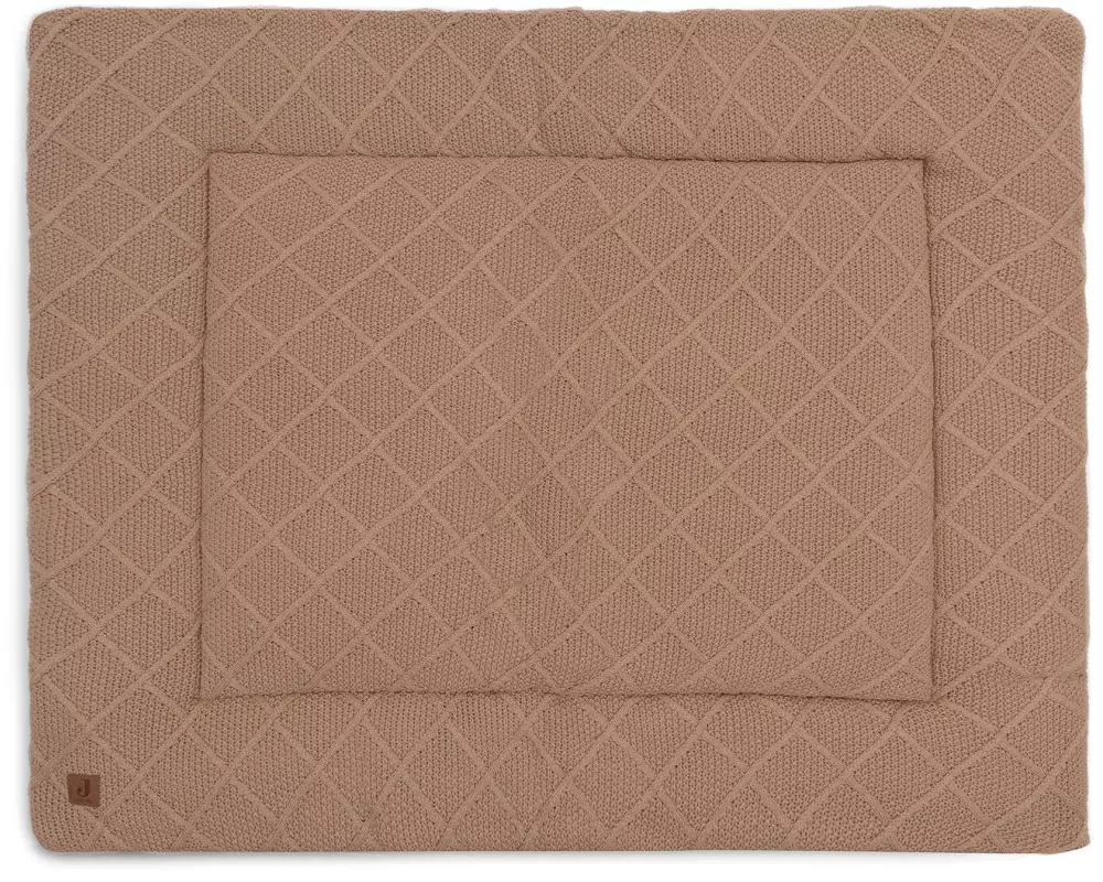 Jollein Krabbeldecke Check Knit Biscuit 75 x 95 cm