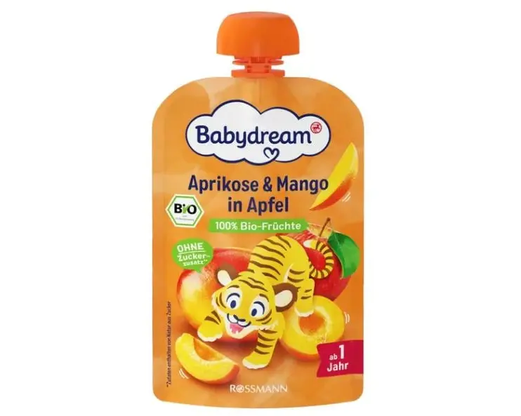 Babydream Quetschbeutel Bio Aprikose & Mango in Apfel 100 g