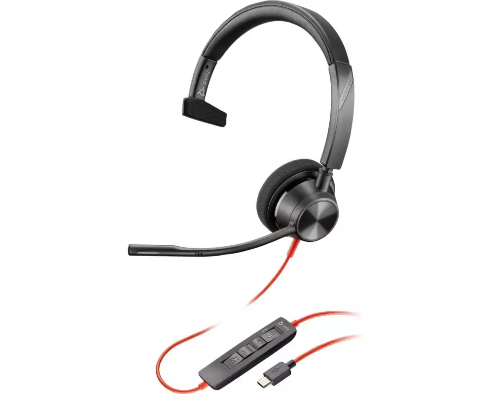 HP Headset Poly Blackwire 3310 MS USB-A/C, Schwarz